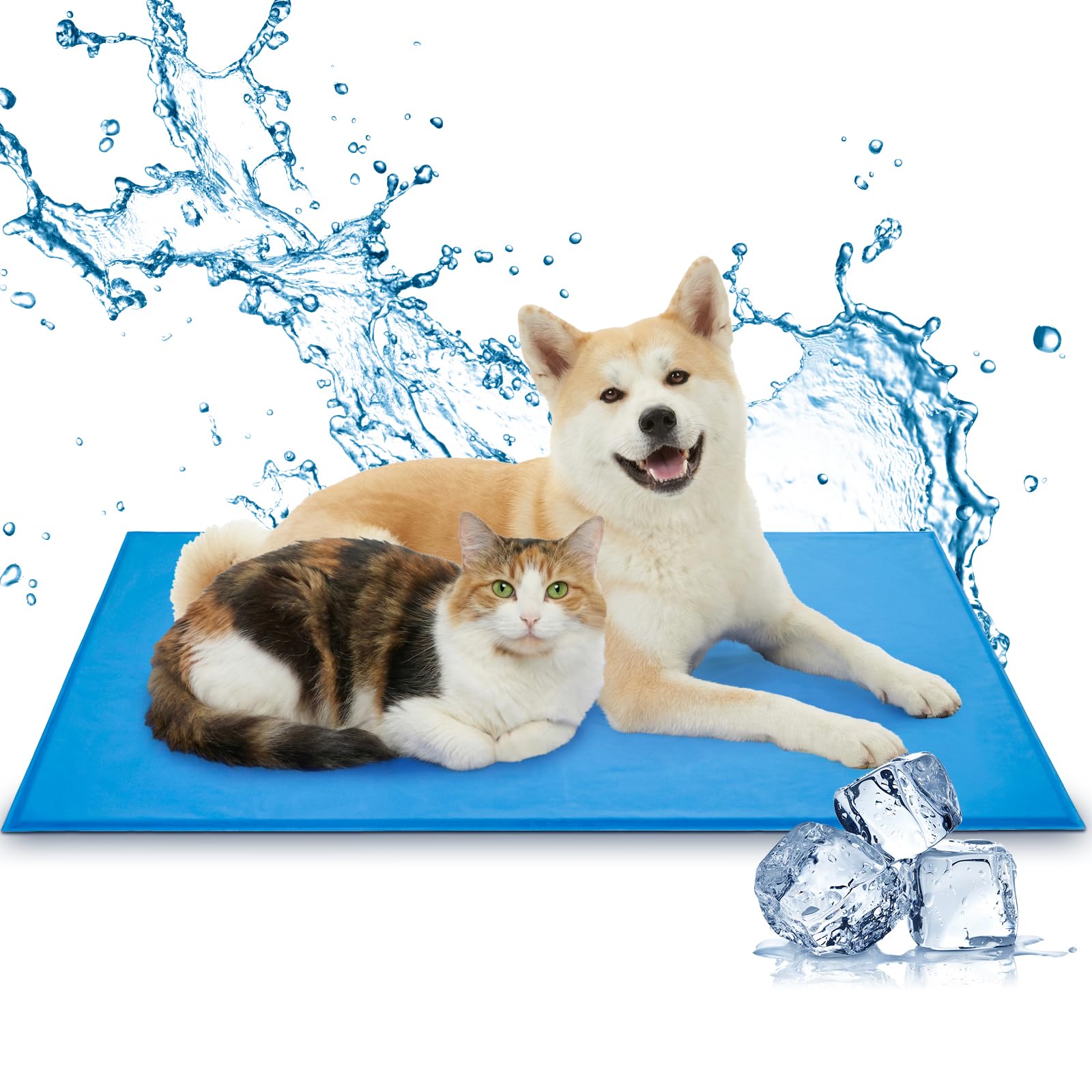 Manta Refrescante para Perros, 50x 60 cm,Cama Perro Verano Cama Refrescante Perro. Esterilla Refrescanten Automática para Mascotas. Ideal para Perros y Gatos en Verano.