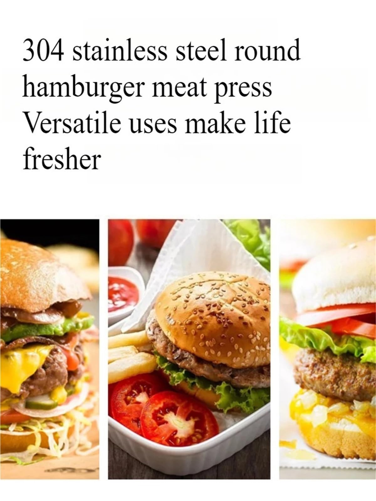 Pressa per Hamburger Pressa for Hamburger Antiaderente da 1 Pezzo, Stampo for Cheeseburger | For carne, manzo, formaggio, verdure, hamburger for griglia, barbecue(13.8cm)