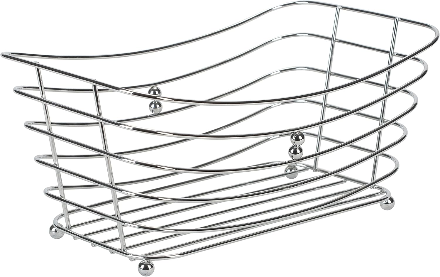 Simplify Wire Towel Basket with Chrome Ball Feet