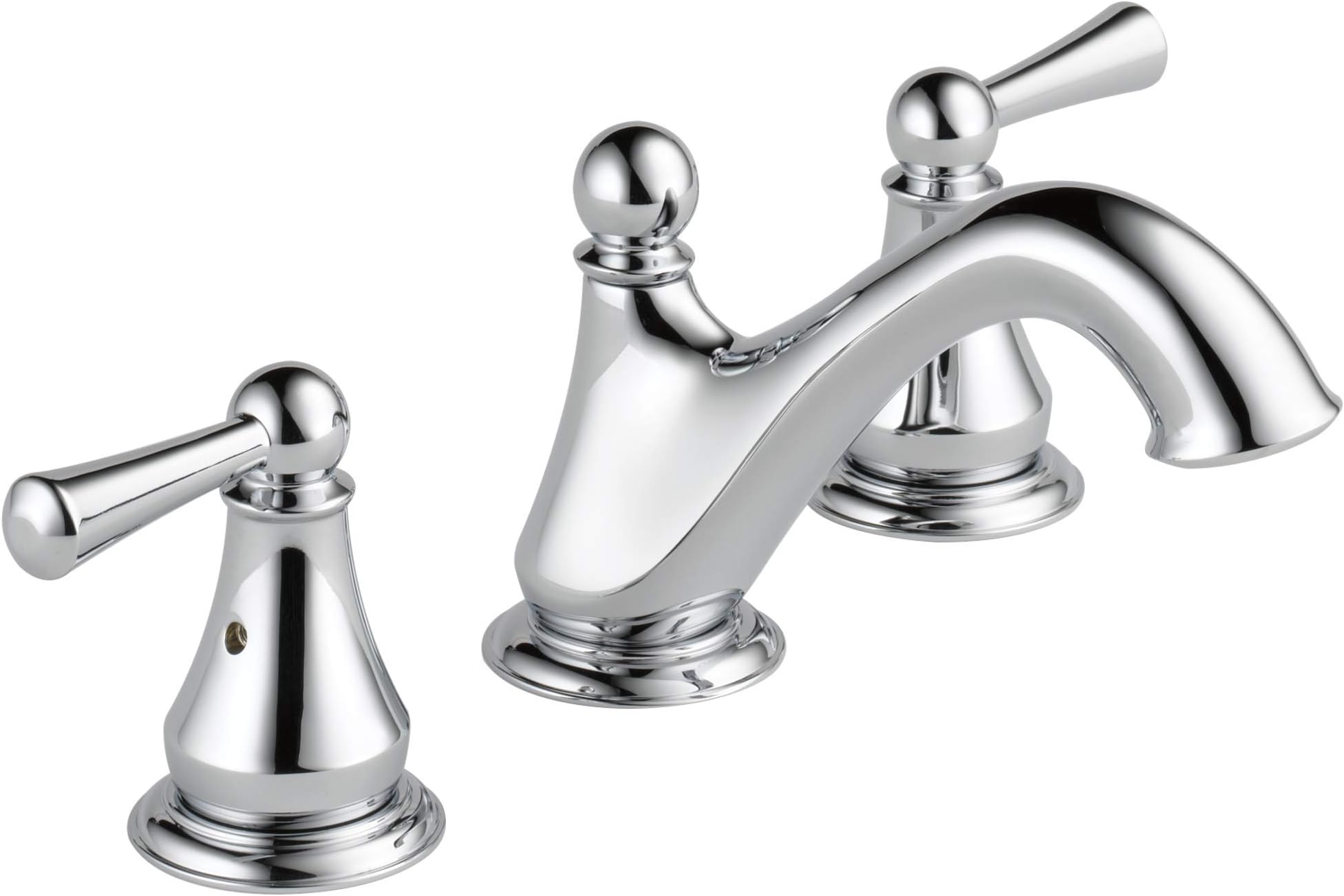 DeltaFaucet Haywood Widespread Bathroom Faucet Chrome, Bathroom Faucet 3 Hole, Bathroom Sink Faucet, Drain Assembly, Chrome 35999LF