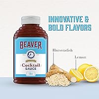 Vista 2 de Beaver Salsa de cóctel con rábano picante fresco rallado, botella de 13 oz