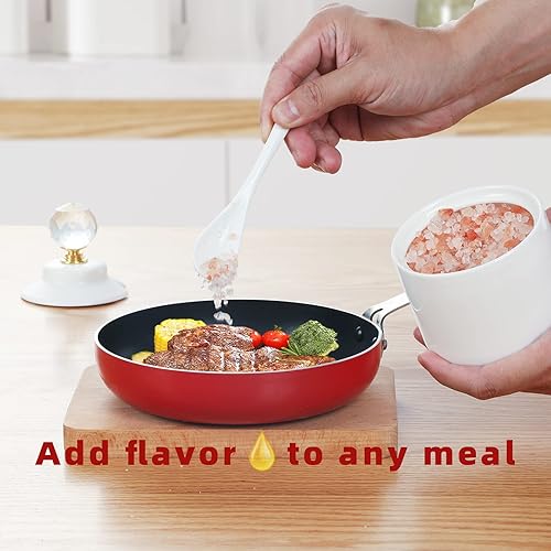 Miniatura 3 de Tazones de sal de cerámica cuenco de azúcar de 8 onzas con tapa de cristal y cuchara para cocina en casa recipiente de sal ideas de regalo de