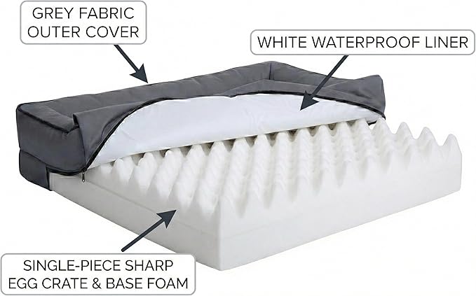 Cama para Perro Grande con Espuma y Base Antideslizante Lava miniatura 4