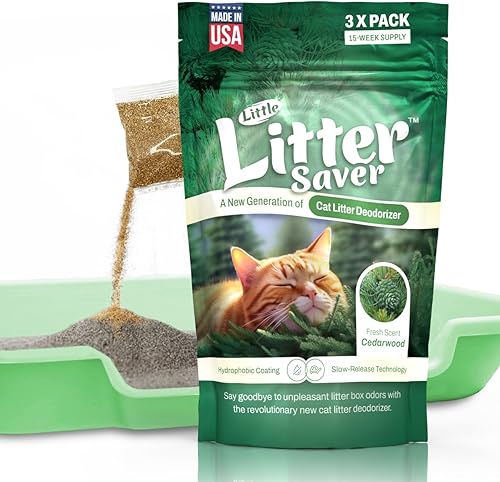 Little Litter Saver  Una nueva generación de desodorante de caja de arena para gatos  Fórmula única para liberación lenta  Aroma fresco natural