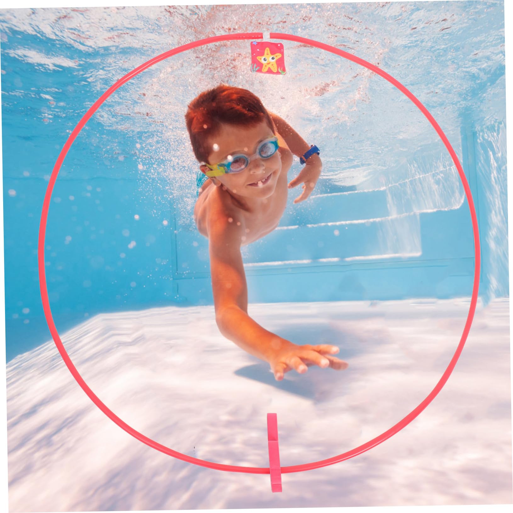 Anneaux de Plongée Piscine pour Garçon et Filles, Lot de 3 en Abs | Nylon et Écume, Format Compact Facile à Ranger, pour Jeux Aquatiques en Piscine