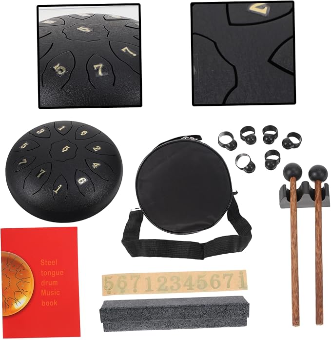 Tambor de Lengüeta de Acero Negro para Percusión miniatura 4