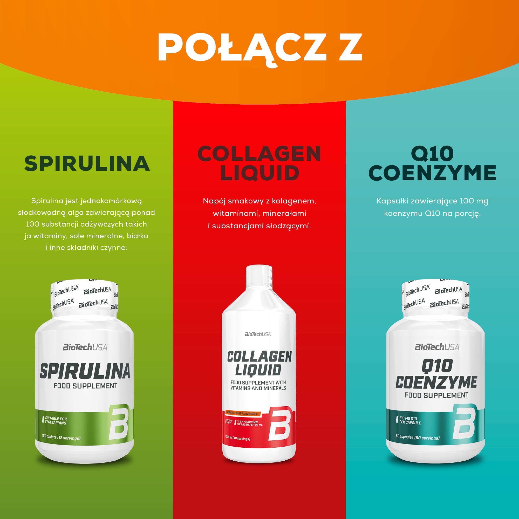 BioTechUSA Daily Pack, Pełnowartościowy preparat multiwitaminowy zawierający 7 różnych tabletek, kapsułek i kapsułek typu softgel z minerałami, koenzymem Q10, ekstraktem z pestek winogron, lecytyną i niezbędnymi kwasami tłuszczowymi, 30 saszetek