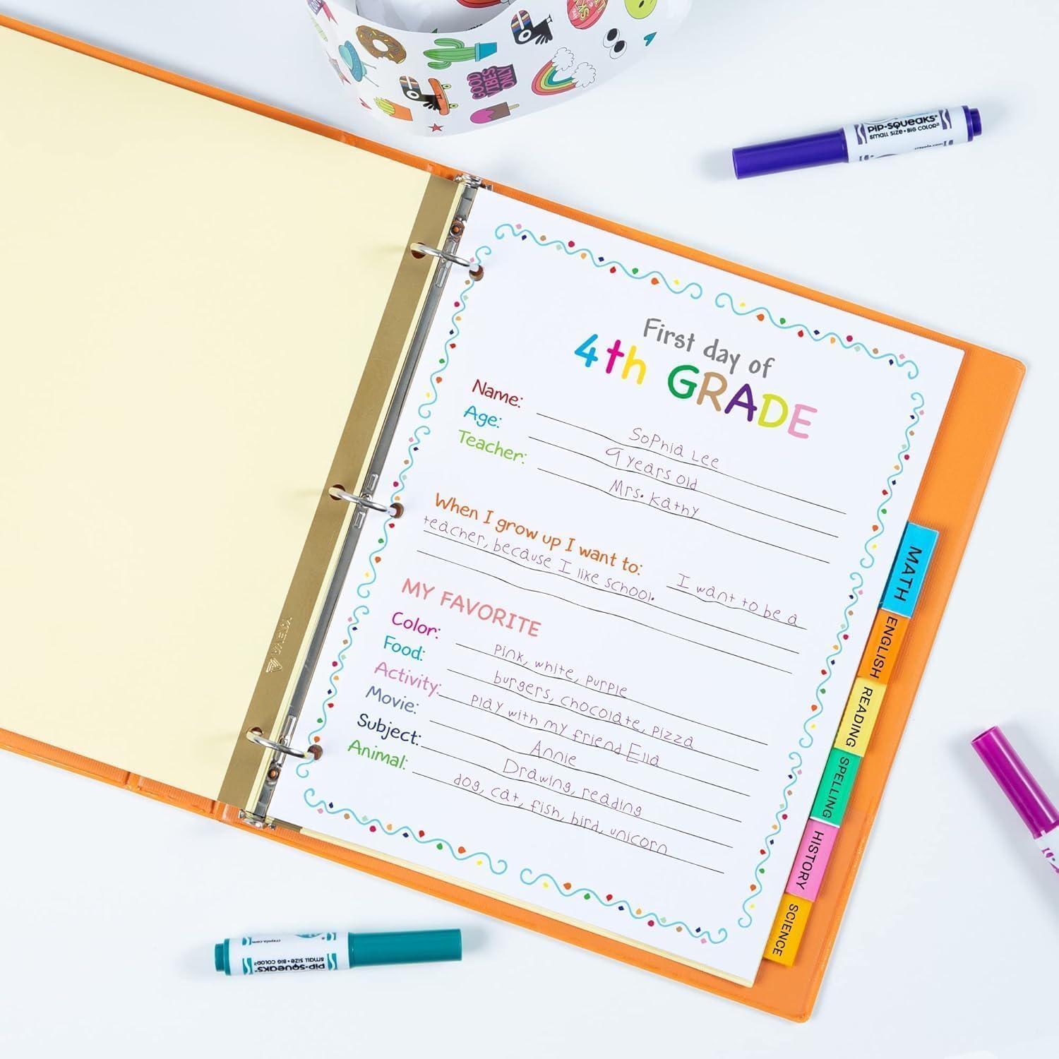 Avery Big Tab Insertable Dividers, 8-Tab, Multicolor, 6 Sets