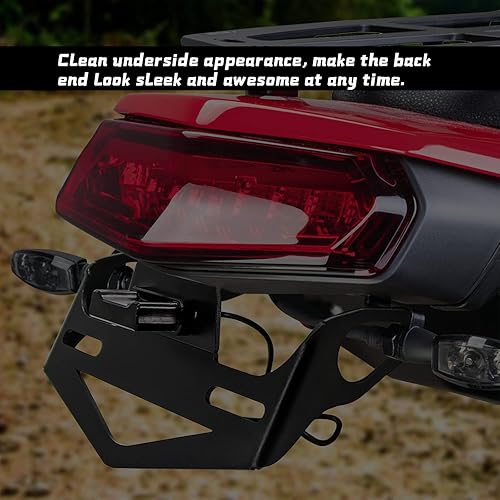 Miniatura 4 de Soporte de matrícula de motocicleta con eliminador de guardabarros ordenado con luz trasera LED compatible con Y-am-aha Tenere 700 XTZ700 XTZ 700