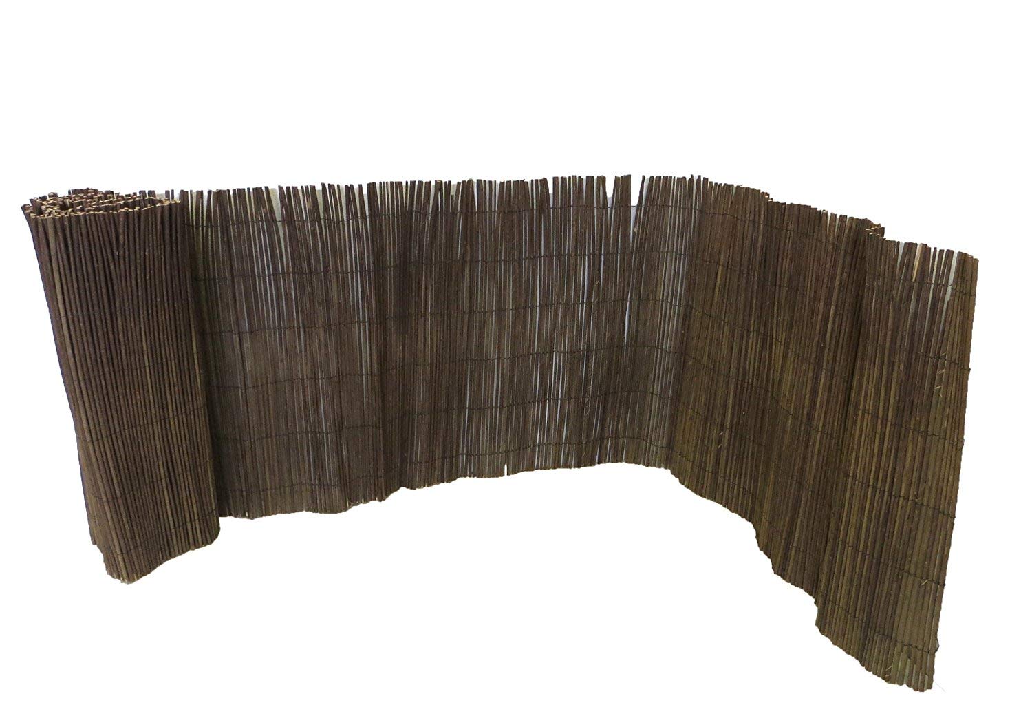 Master Garden Products RWB-24 Rolled Willow Border Fence, 2 by 14-Feet, Brown