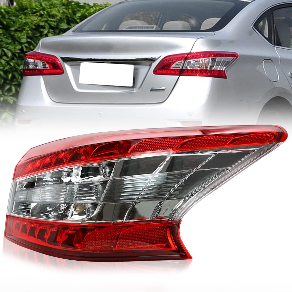 QKVCX Tail Light for 2013 2014 2015 Nissan Sentra Tail