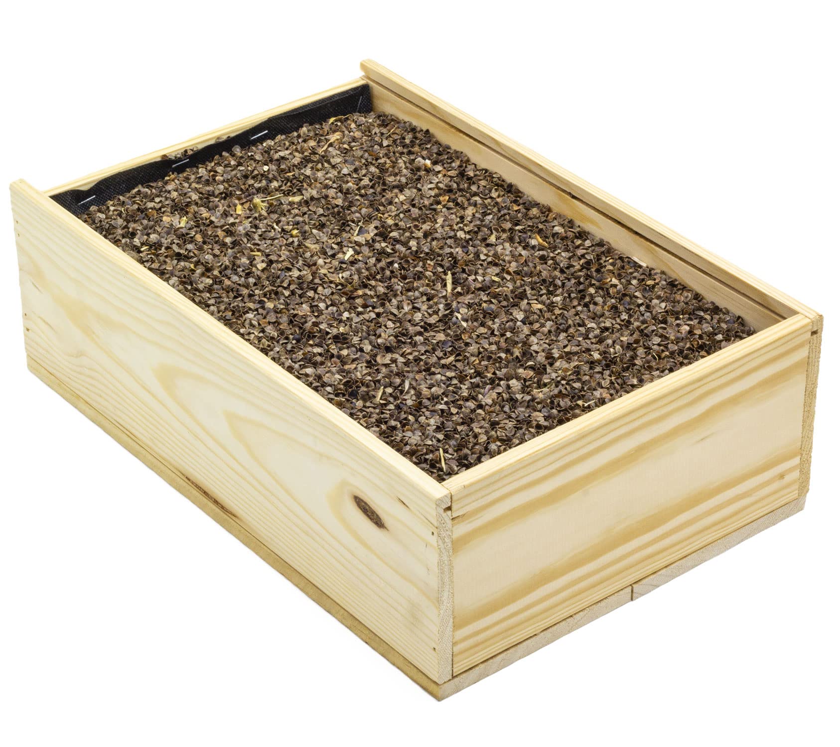 Cáscara de trigo sarraceno para nidos 7,5 L - Cama mágica para ponederos - Producto natural para acolchar la cama de las aves de corral - Esconde los huevos para protegerlos de picotazos y suciedad
