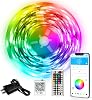 Tiras LED DAYBETTER 110 pies 1 rollo RGB sincronización de música, control por app inteligente | Decoración interior para dormitorio, cocina, fiesta. Control remoto IR de 44 teclas, temporizador, cortable, flexible, adhesivo fuerte 1