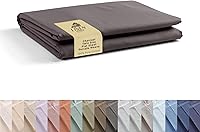 Vista 45 de Sábanas de 100% algodón percal, tamaño King, 1 sábana encimera, ropa de cama fresca, resistente y transpirable, blanco