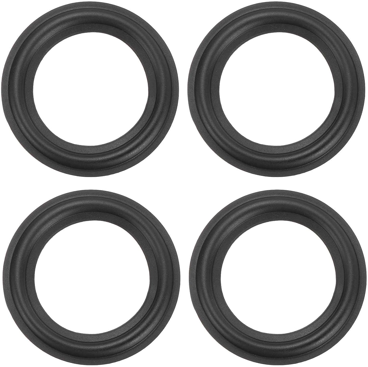 MECCANIXITY 4Pcs 3" Rubber Speaker Edge Surround Rings for Speaker Repair