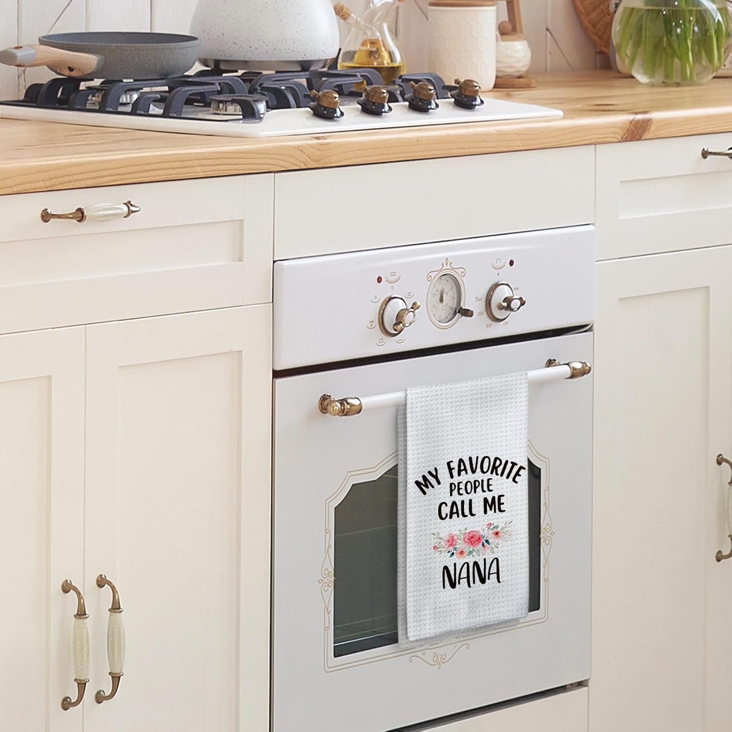 Nana Gifts Kitchen Towels, Nana Grandma Gifts for Mother’s Day Hand Towels, My Favorite Call Me NanaDish Towel Dishcloths Tea Towel for Kitchen, Grandma Gift KitchenBathroom Decor, 16x24in - Image 2