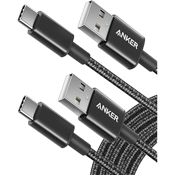 Anker USB to USB C Cable 3.1 A Nylon Braided [Pack of 2 3 m]