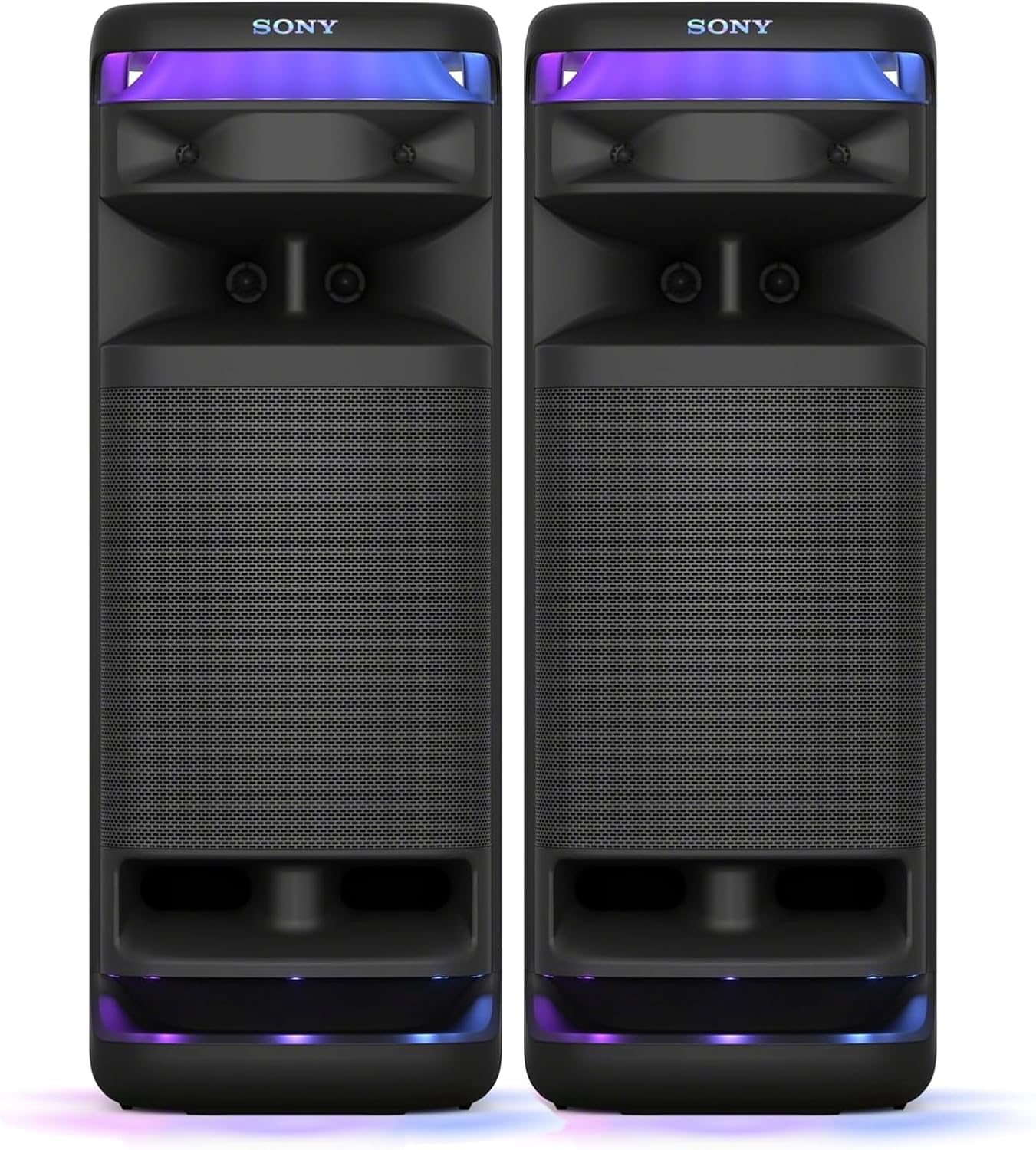 Sony ULT Tower 10 Bluetooth Karaoke Party Speaker with Powerful Bass, 360 Sound and Party Lights, Included Wireless Microphone Bundle Includes 2 Party Speakers 2 Microphones & 2YR Protection Pack