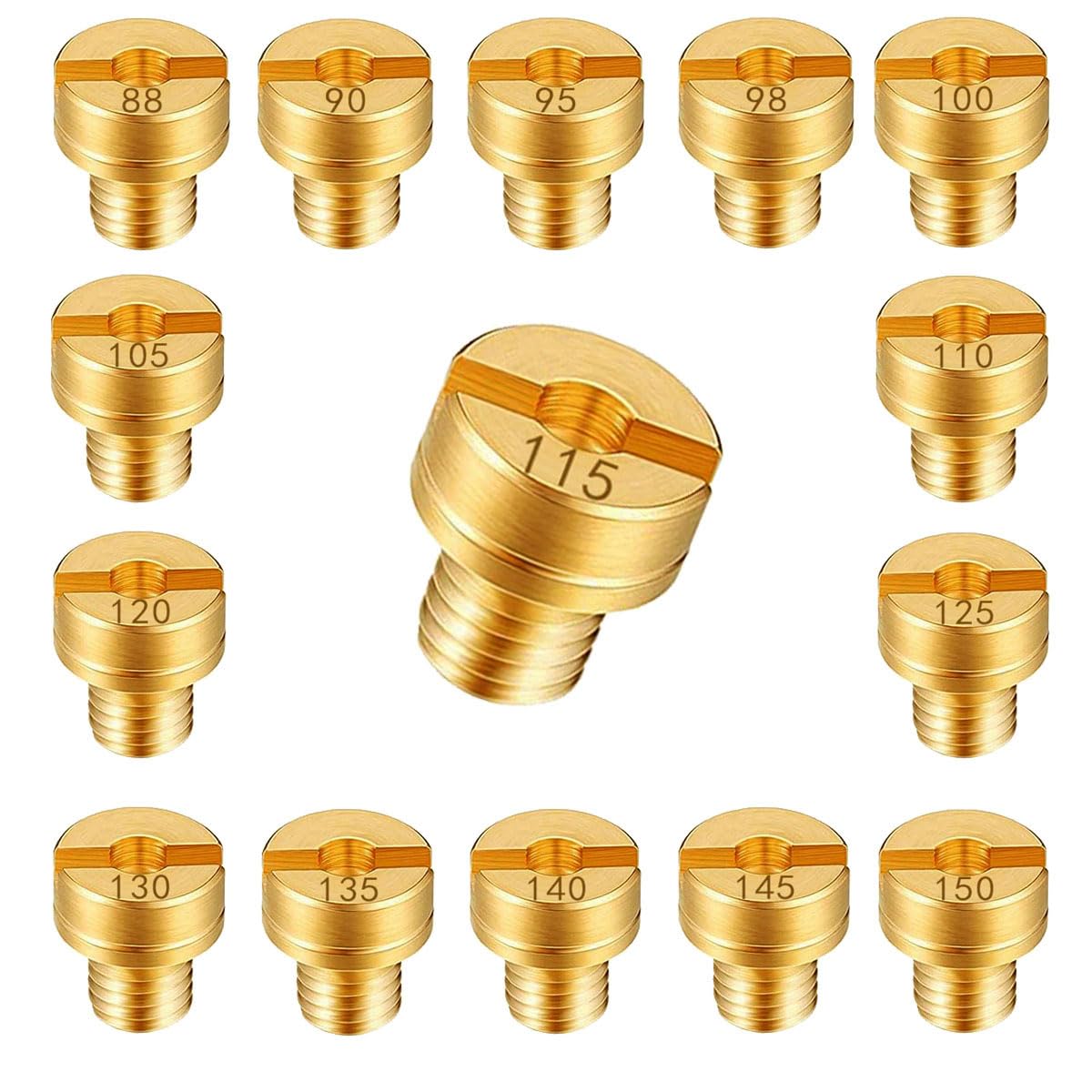 Mikuni Main Jet Replacement, Carburetor Main Jet Kit, 15 Pcs M5 Carburetor Main Jets for Mikuni Carburetor VM22 VM24 VM26 VM30 - Make you feel from motor vehicles