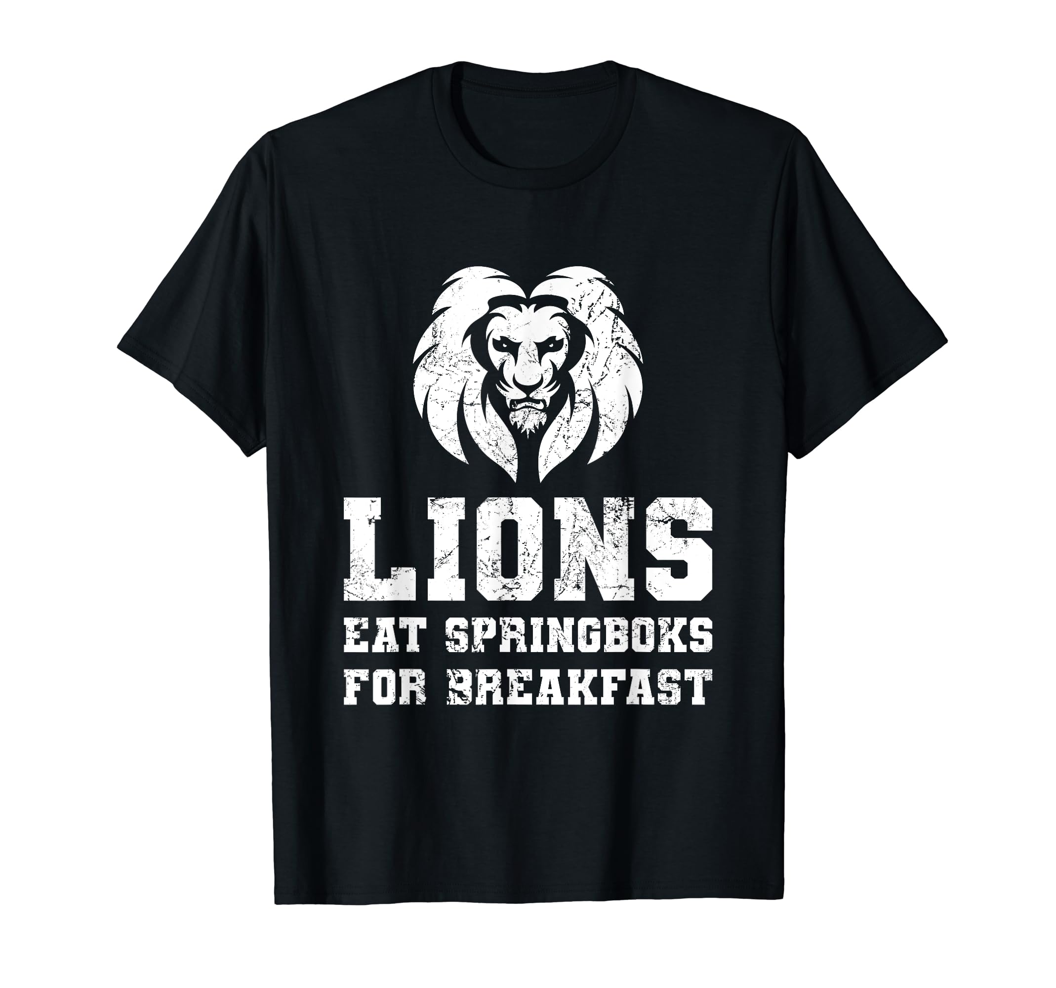 Lions Eat Springboks British Rugby Fan T-Shirt, Black