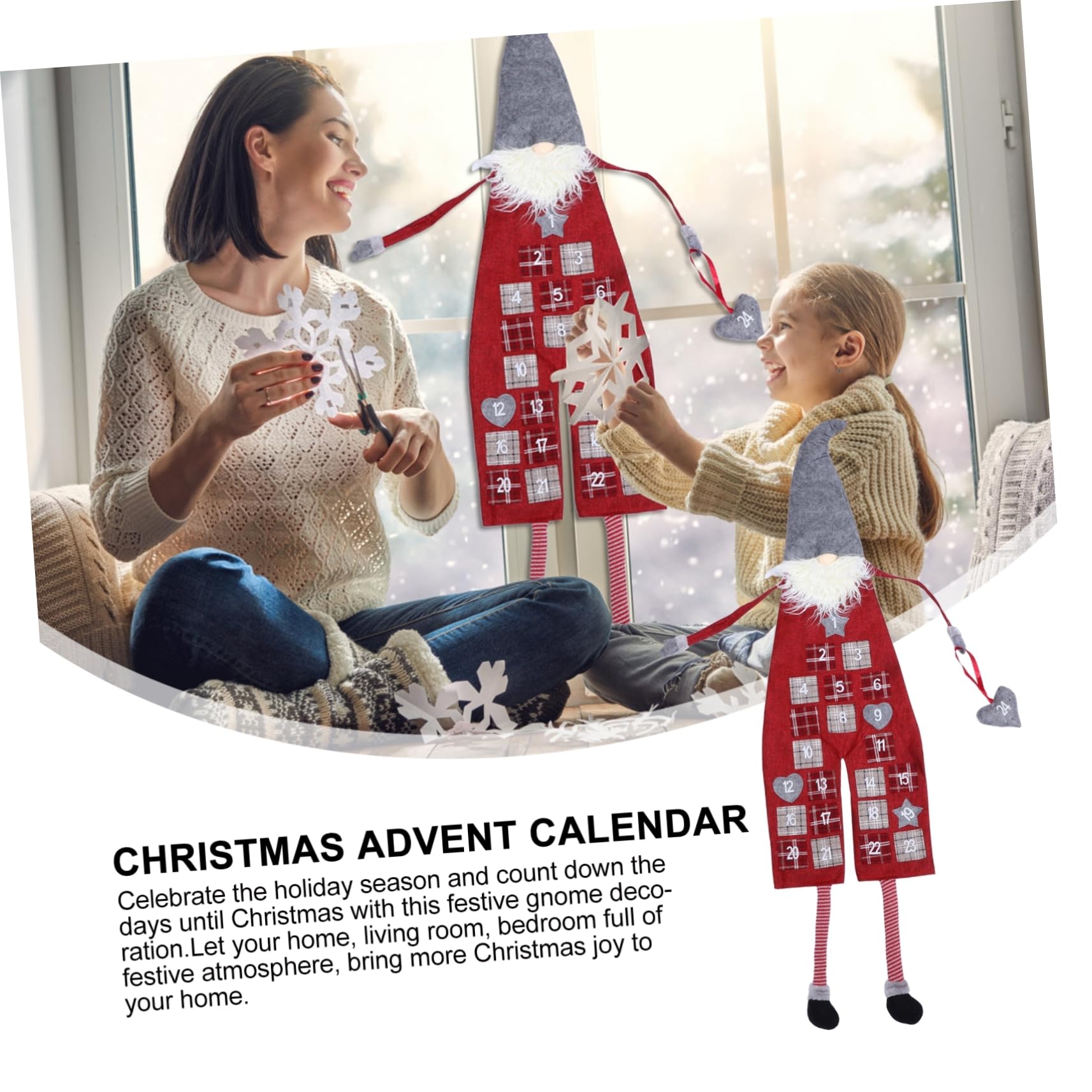 Cabilock Calendario De Adviento De Cuentas Regresivas Decoración De Navidad Gnomito Decorativo
