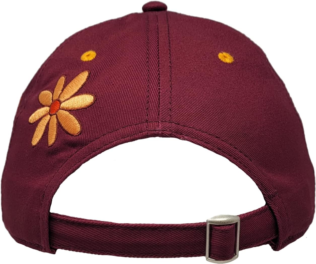 Grateful Dead Retro Floral Icons Embroidered Structured Adjustable Adult Unisex Vintage Maroon Dad Hat