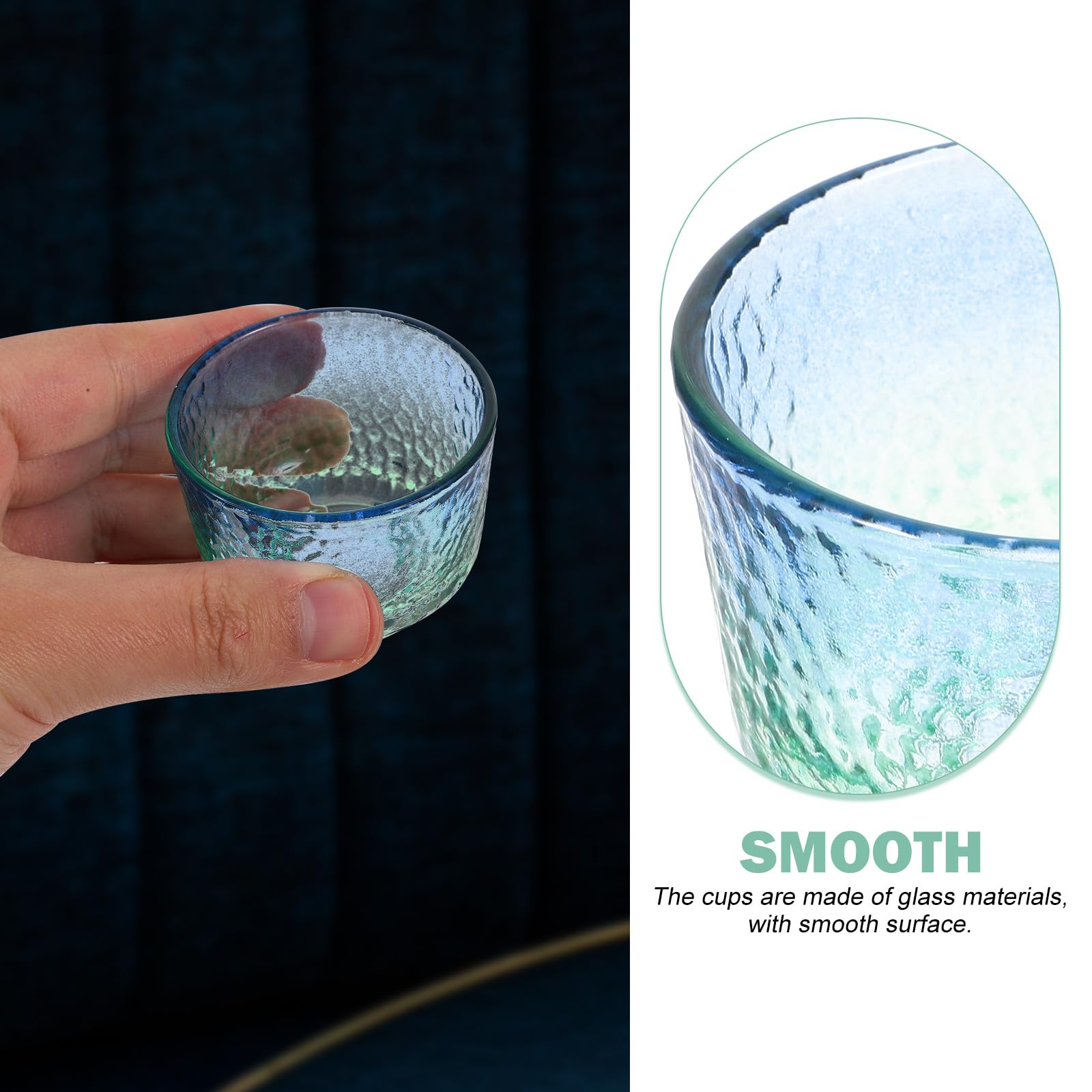 Japanisches Sake Set Glasflasche und Sakebecher in Pfauenblau Leichtes Langlebiges Trinkgeschirr für Tee Feierlichkeiten Spülmaschinenfest und Elegant für Zuhause und Gaststätten
