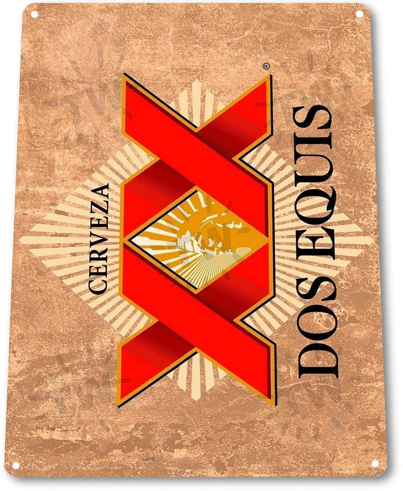 Ingzzaac Metalpostera106417 Tin Sign Dos Equis Beer Metal Decor Wall Art Bar Pub Vintage Tin Sign 7.8 * 11.8 Inch(L * W)