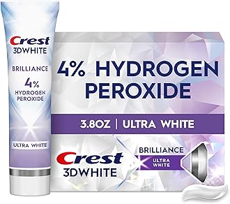 3D White Brilliance Pro Ultra White Teeth Whitening Toothpaste, 3.8 oz, Anticavity Fluoride Toothpaste, 4% Hydrogen Peroxide, Active Whitening Protection