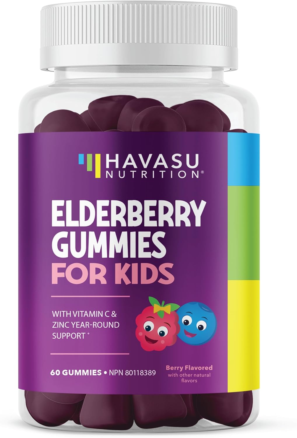 Elderberry Gummies Kids for Cold and Flu Relief Immune Booster for
