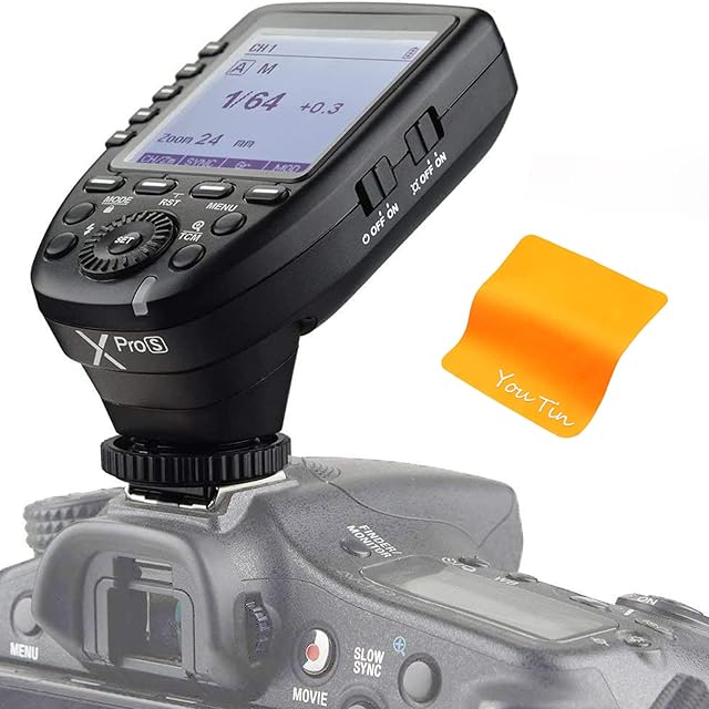 Godox Camera Flash Trigger Xpro-S for Sony Wireless Remote 2.4GHz 1/8000s HSS TTL-Convert-Manual Large Screen Design Customizable Functions