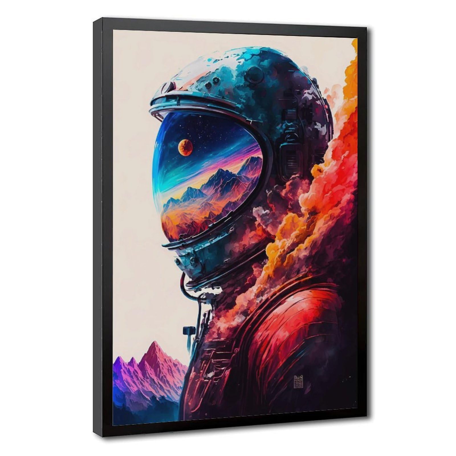 Bareronor Astronaut Poster Canvas Poster Bedroom Decor Landscape Office Room Decor Gift 24" L X 36" W
