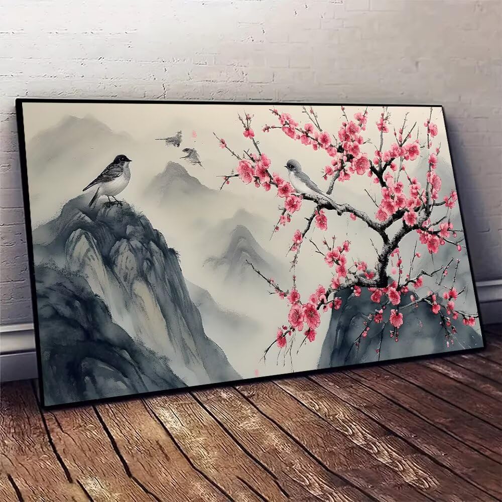 Peinture par Numéros pour Adultes Peinture à l'huile DIY Encre Pomme de terre aux prunes Peinture par Numéros sur toile avec,Activité Manuelle de Loisirs Créatifs, Peinture Numéro 70x140cm C-421