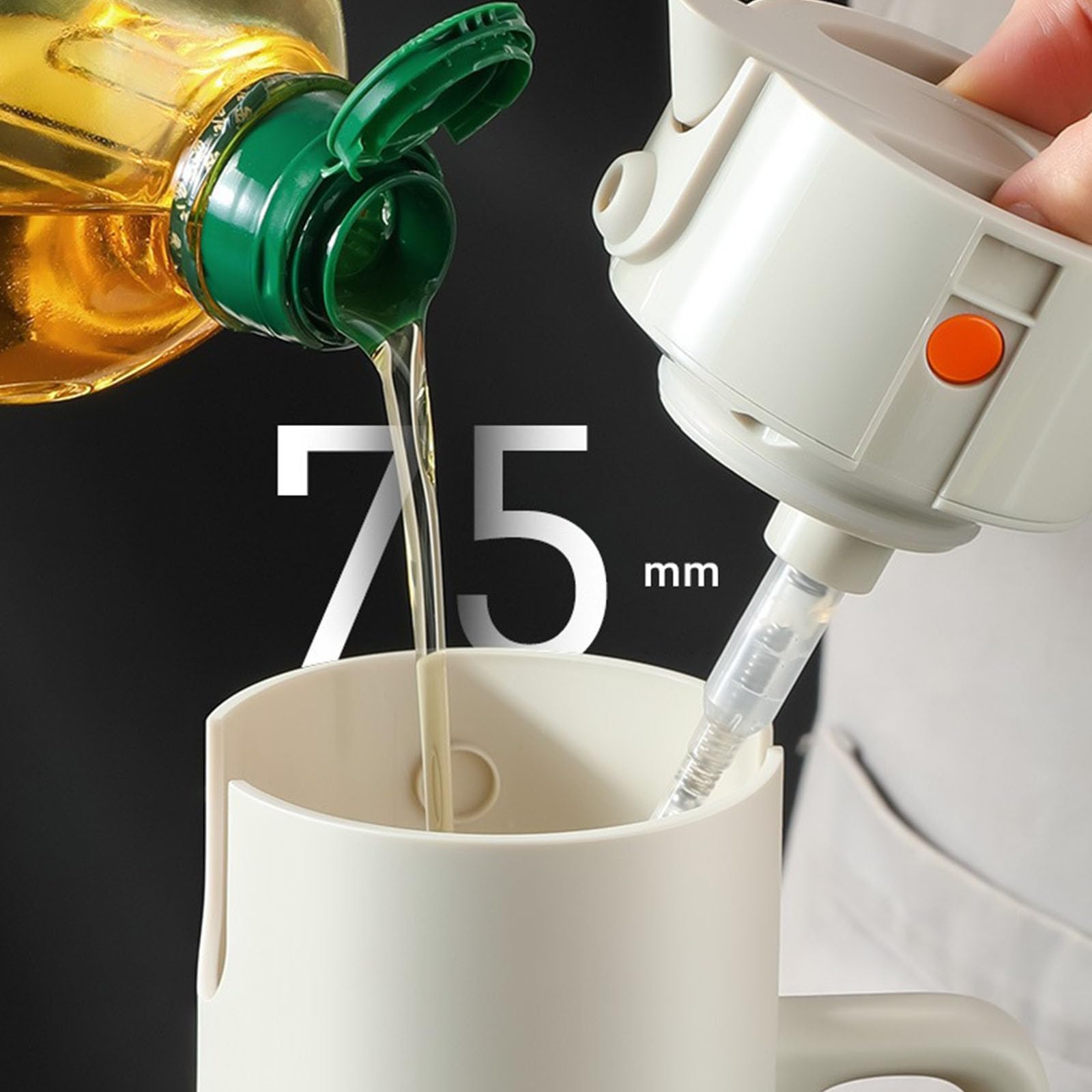 Generisch Auslaufsicherer Ölspender und Sprühflasche mit Verstellbarer Sprühdüse, ml, für Salatdressing, Küchenzubehör, ABS Ölsprüher