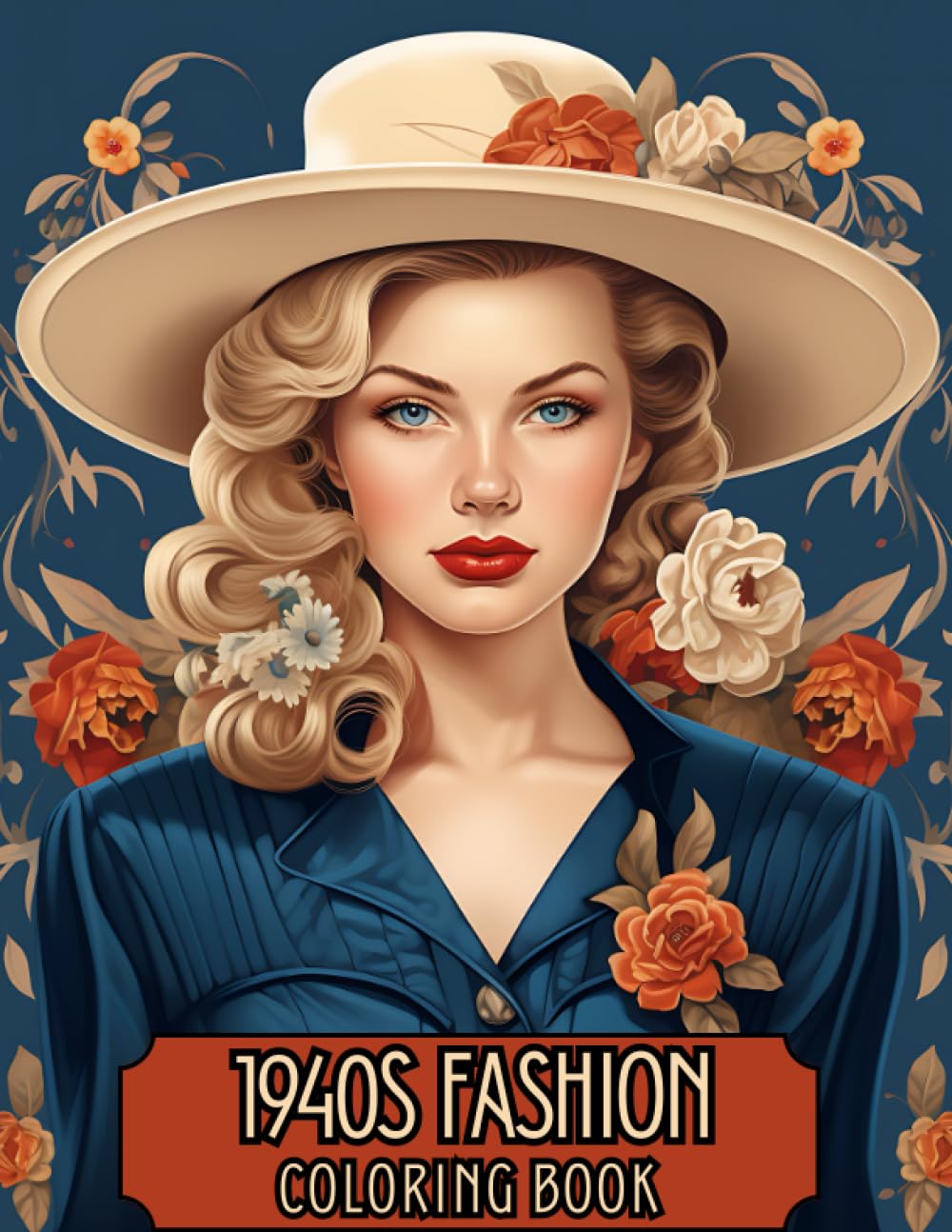 1940's Fashion Coloring Book: A Nostalgic Journey into 1940s Fashion Coloring Book