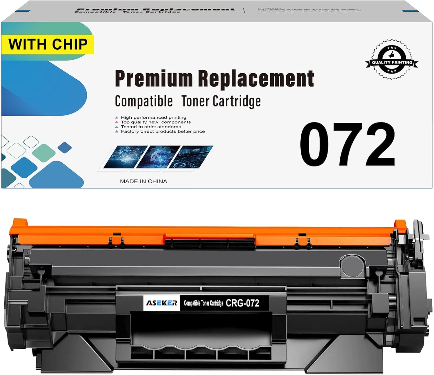 072 Black Toner Cartridge Compatible for Canon CRG072 CRG-072 072H for Canon ImageCLASS MF284dw MF286dw MF287dw MF288dw MF289dw LBP170 LBP171dw LBP172dw Printers Standard Capacity 1400 Pages