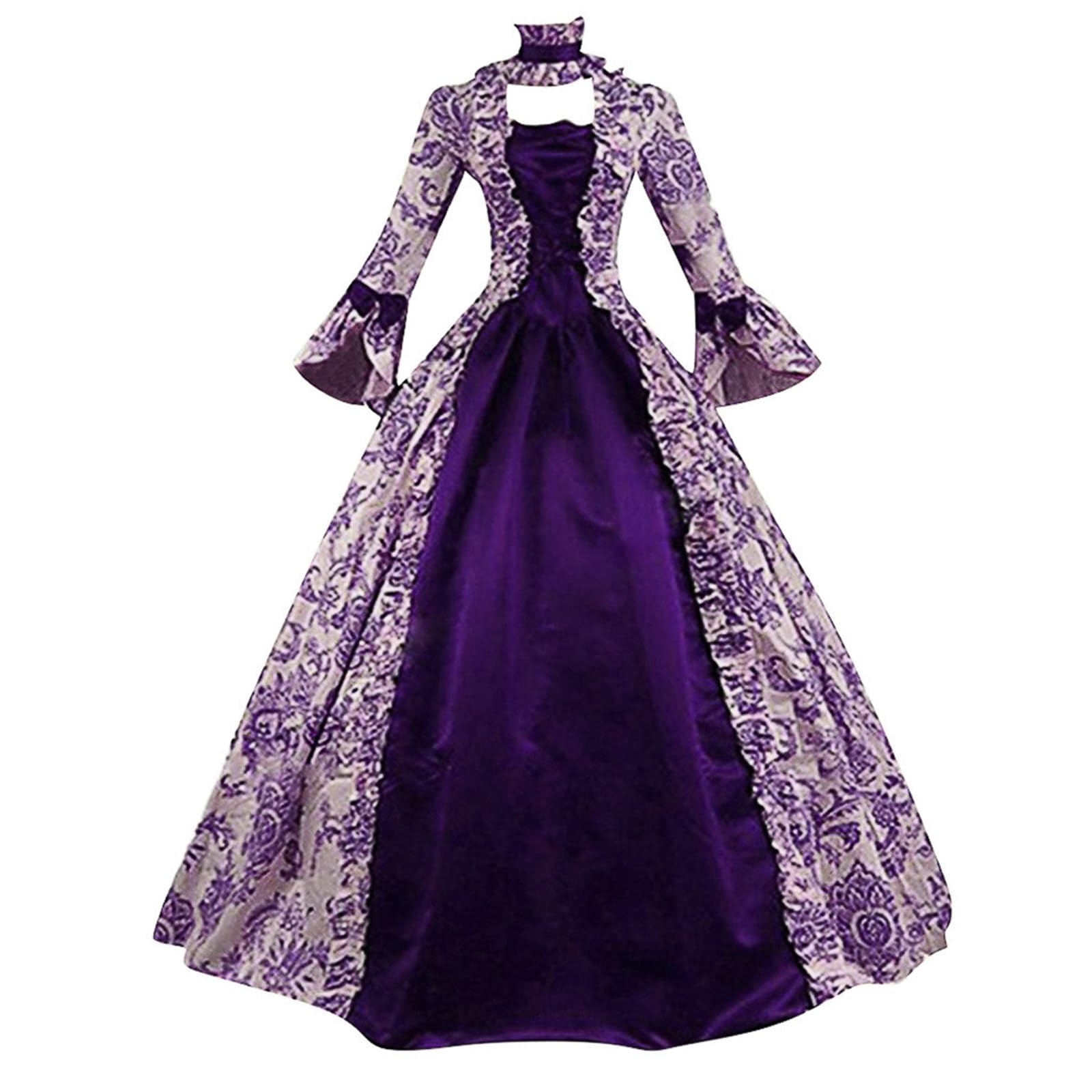 PAIDAXING Plus Size Victorian Dresses Retro Vintage Court Masquerade Gowns Rococo Baroque Royal Ball Dresses Renaissance Costumes 1800s Victorian Gowns for Cosplay Party Performance — image 1