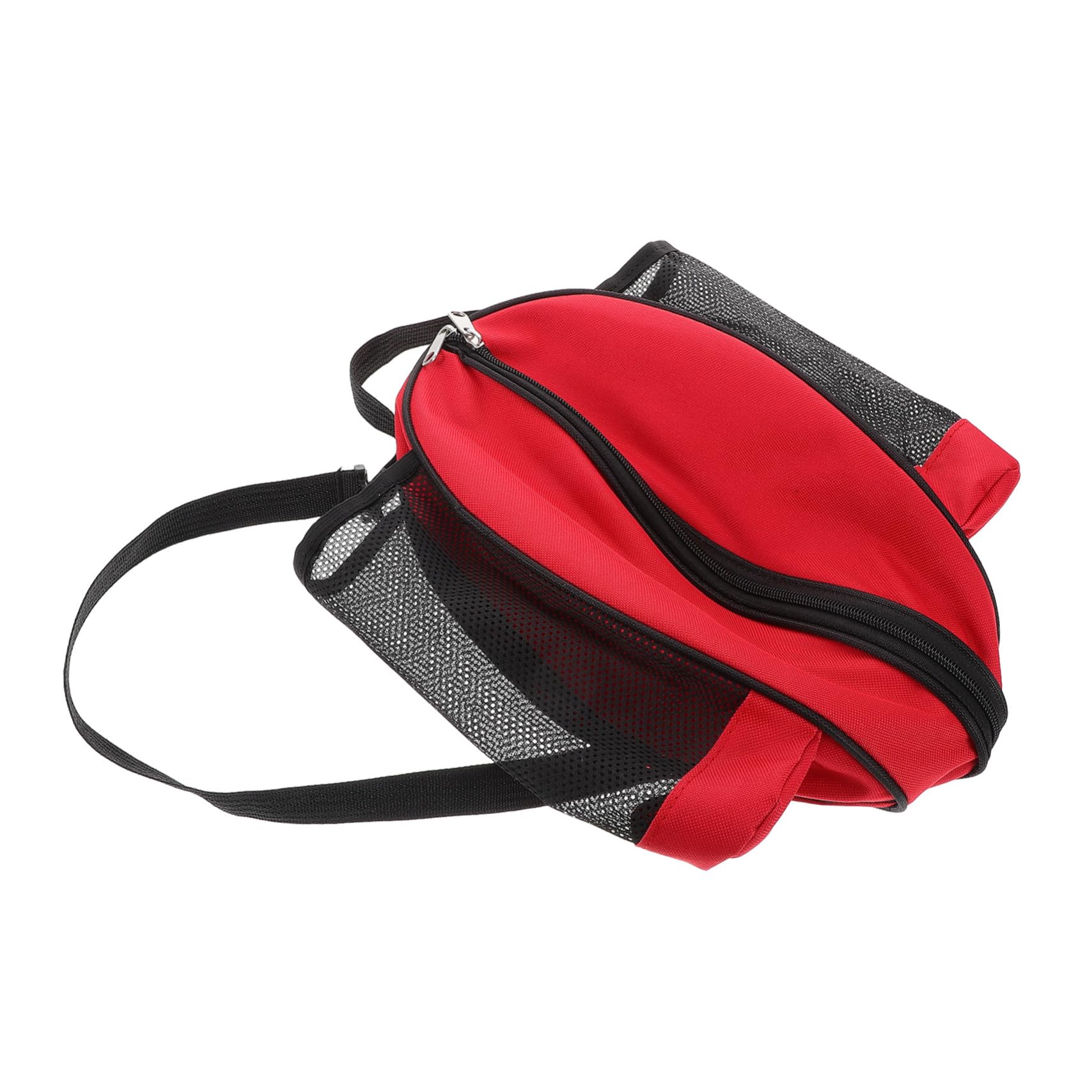 Yardwe Single Ball Net Bag for Basketball Soccer Volleyball Sports Ball Carrier Pockets Shoulder Straps