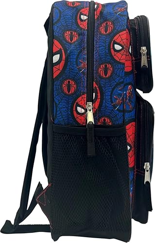 Miniatura 3 de Marvel Superheroes - Mochila escolar con licencia de 16 pulgadas para niños, Spiderman Negro, Mochilas de carga