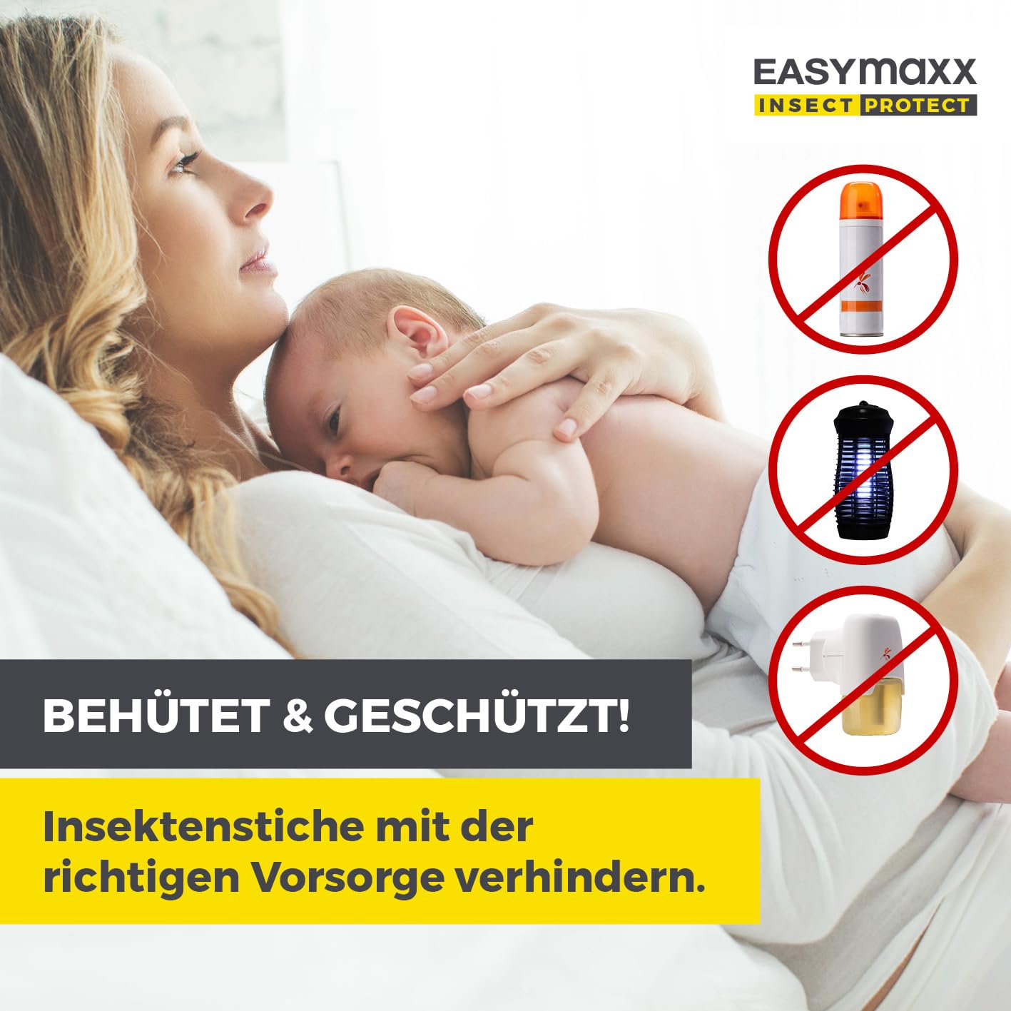 EASYmaxx Insect Protect Fliegengitter Balkontür | Teleskop Fliegengitter Tür mit integriertem Netz | Insektenschutz Balkontür ohne Zuschneiden | Ohne Bohren | max. ca. 122 x 285 cm