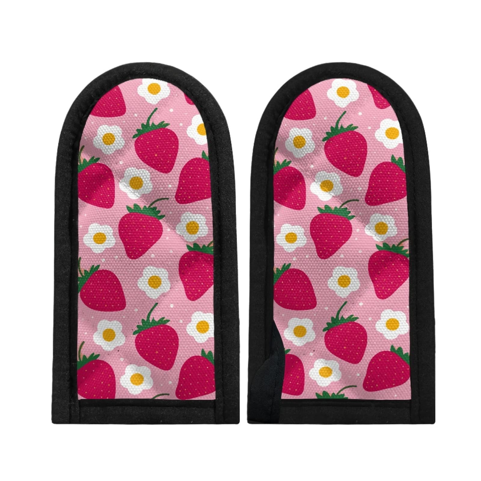 Horeset Strawberry Print Cast Iron Skillet Handle Cover Non-Slip Pot Pan Handle Cover for Baking Supplies,Kitchen,Oven Mitts