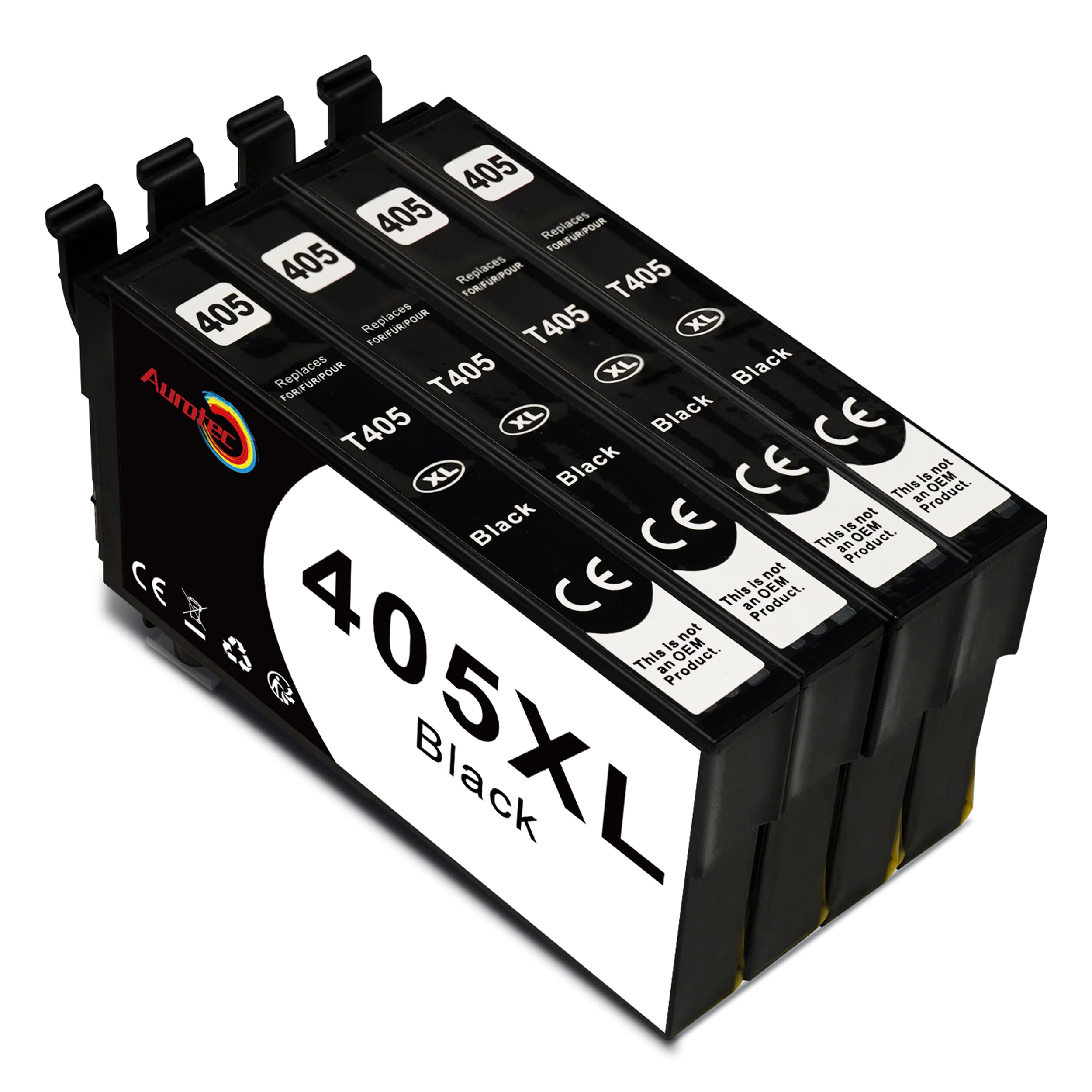 Aurotec cartucce 405 XL 405 nero compatibili con cartucce Epson 405 XL nero 405 Compatibile con epson WF7840 WF7310 WF7830 WF7835 WF3820 WF3825 WF4830 WF4820 WF4825(4 nero)