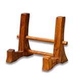 JAVANTI KAYU Chopping Board Stand – Teak Wood – Premium Handmade Holder Organizer for Boards, Drying Rack, Single or Dual Slot, Fits Thick Boards, Air-Dry Base (1 Slot (2.4 in Thickness))