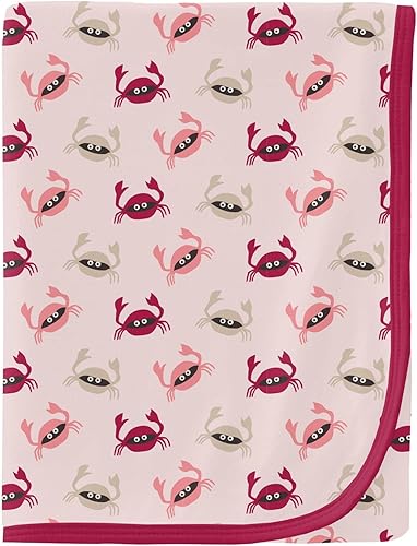 Miniatura 3 de KicKee Pants Mantas para envolver estampadas, viscosa de tela de bambú, lo que la convierte en una manta de bebé suave y sedosa, tamaño 40 x 29