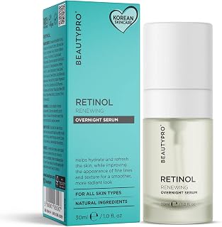 BEAUTYPRO RETINOL FACE SERUM Overnight Moisturizer and Antioxidant Rejuvenate Anti-Aging Firmer Skin Spots Reduce Inflammation Natural Vegan Skin Care Multi Award Winning Brand 1 fl oz