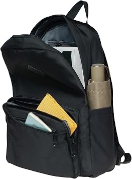 KAUKKO Nylon Travel Laptop Backpack for Men Women Work Casual Back Pack Daypack Fits 14 Laptop - Black