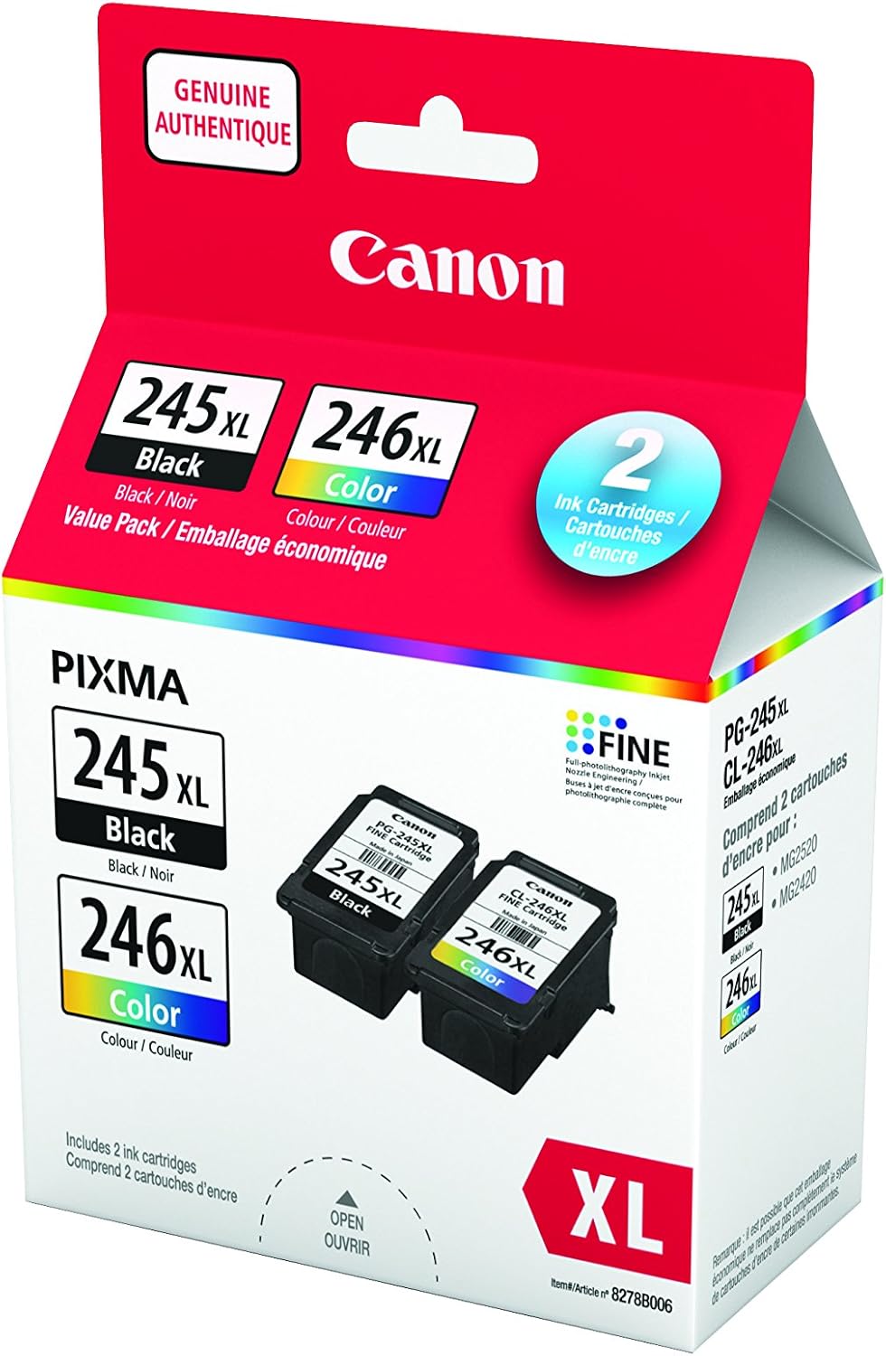 245xl 246xl canon ink