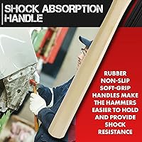 Vista 8 de C&T 7 Piece Auto Body Repair Tool Hammer Dolly Set, Car Body Repair Tool Kit with Carrying Case, Hickory Handles