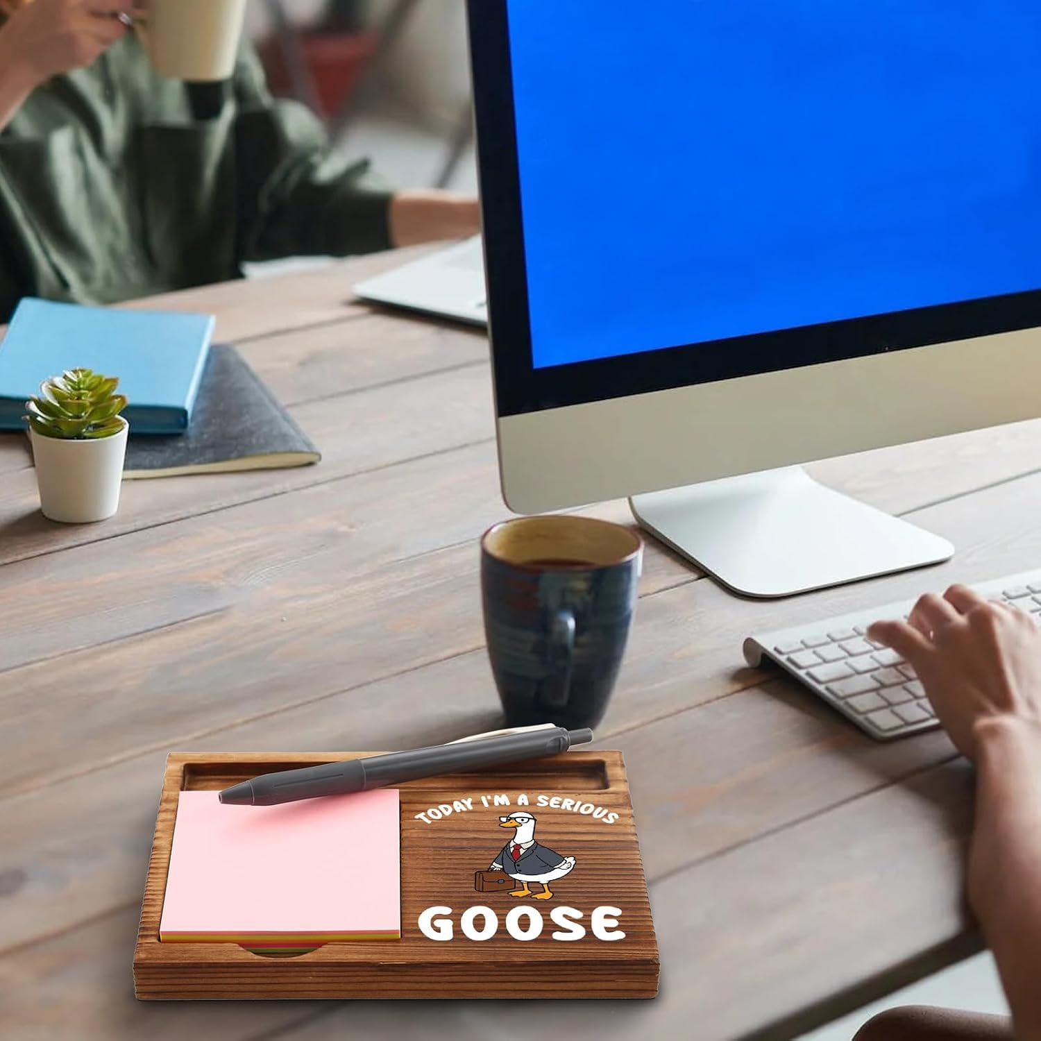 Today I'm A Serious Goose Sticky Note Holder for Home Office