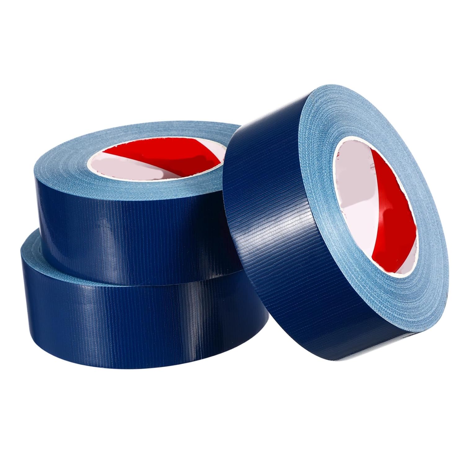 3 Rolls Heavy-Duty Blue Duct Tape Weather-Resistant Sealing Tape for Pipe Maintenance Construction Repair Wear-Resistant Strong Material Packaging